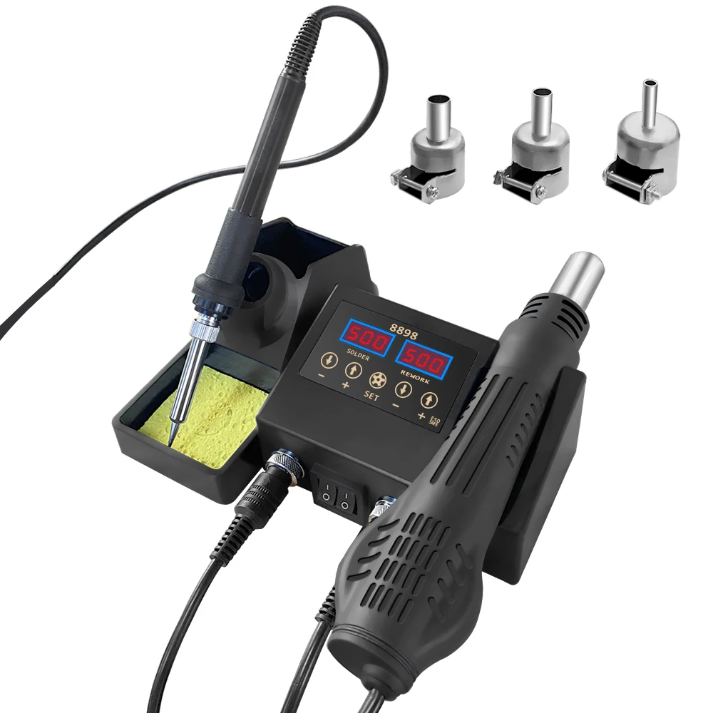 

Паяльная станция 2 в 1, Портативная паяльная станция с термофеном