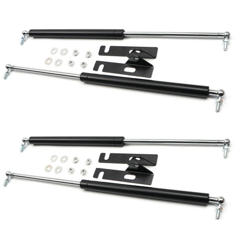 

2X черные передние подъемные стойки капота двигателя, амортизационные стойки для Mitsubishi Lancer 08-17