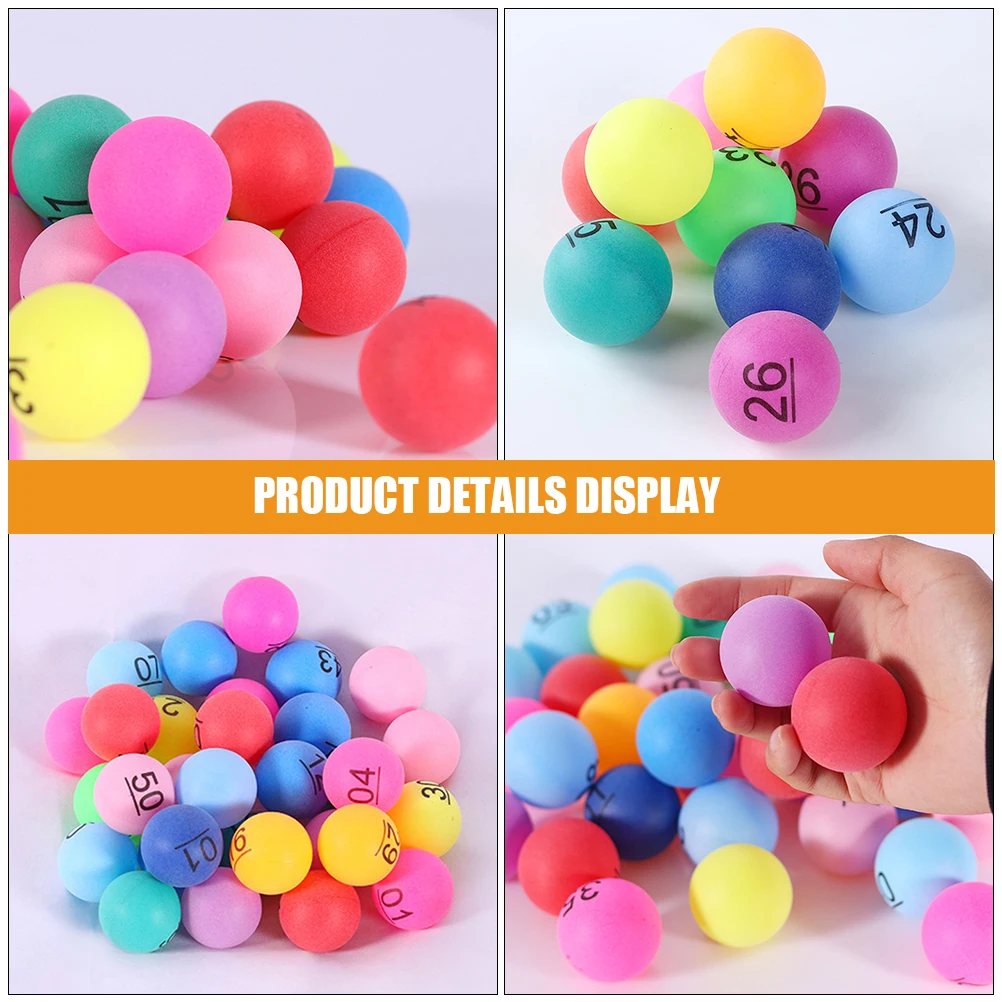 50 шт./30 шт. разноцветные лотерейные шарики с цифрами для пинг-понга бинго реквизит