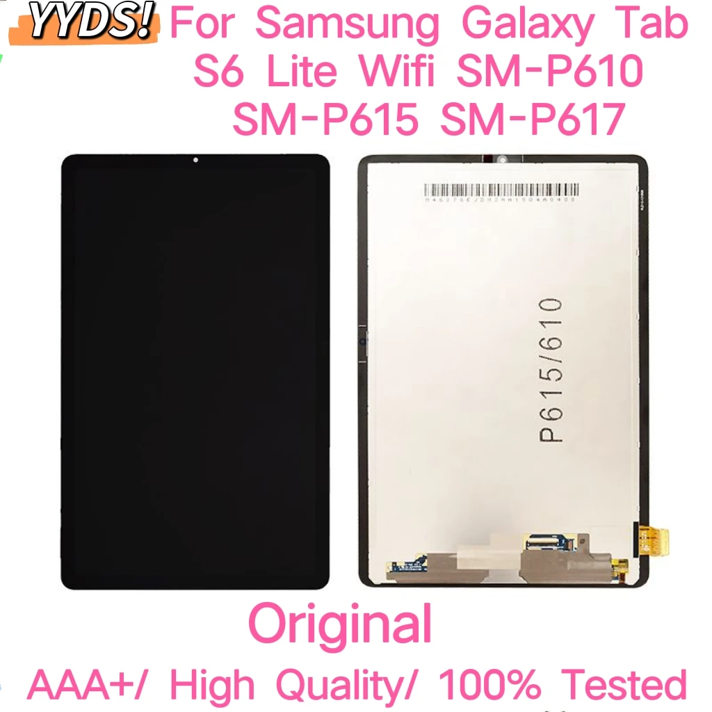 

ЖК-дисплей для Samsung Galaxy Tab S6 Lite/P610/P615/P615N/P617, дисплей с сенсорным экраном 10,4 дюйма, дигитайзер в сборе, сменный дисплей