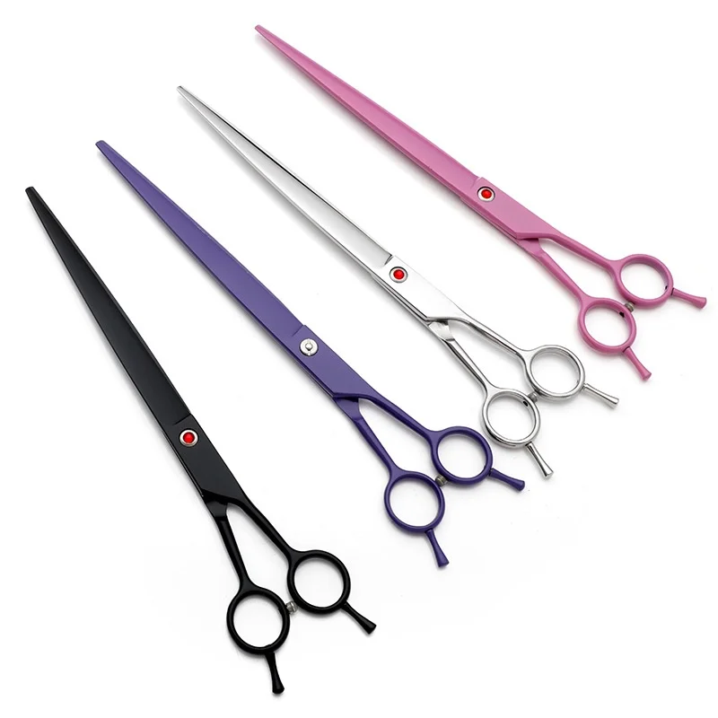 8 Inch and 9Inch Pet Scissors Dogs Cats Grooming Hair Shears Salon Barber Hairdressing Scissors Straight Shears Curved Scissors