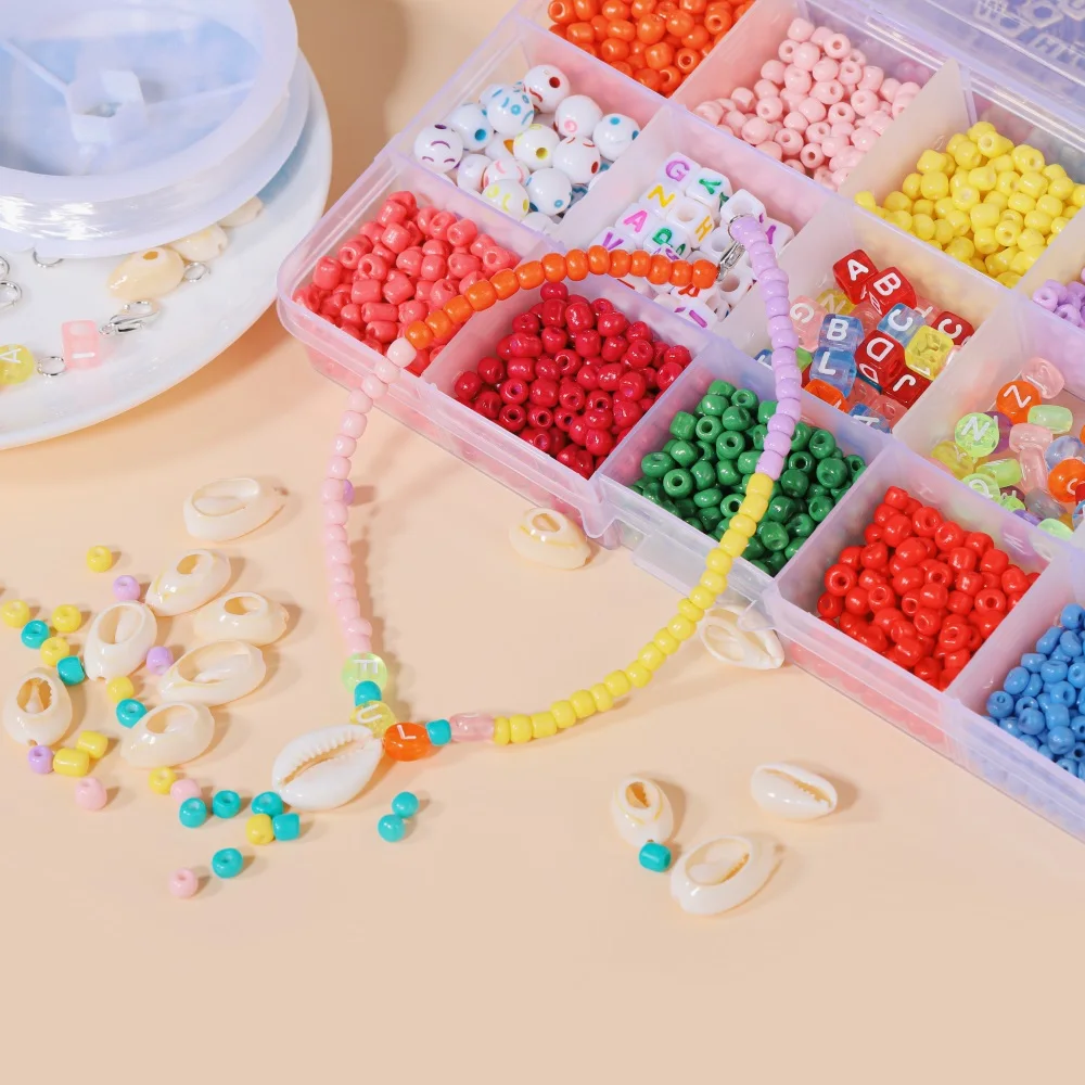 

Easy braided Letter Beads Jewelry Making Supplies Kit Beads Wire For Firendship Necklace Bracelet DIY Jewelry Making Kit Finding