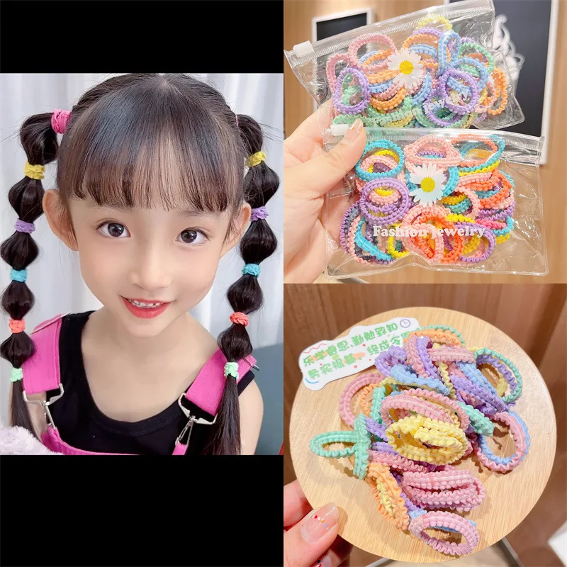 

50 шт., Детские эластичные резинки для волос