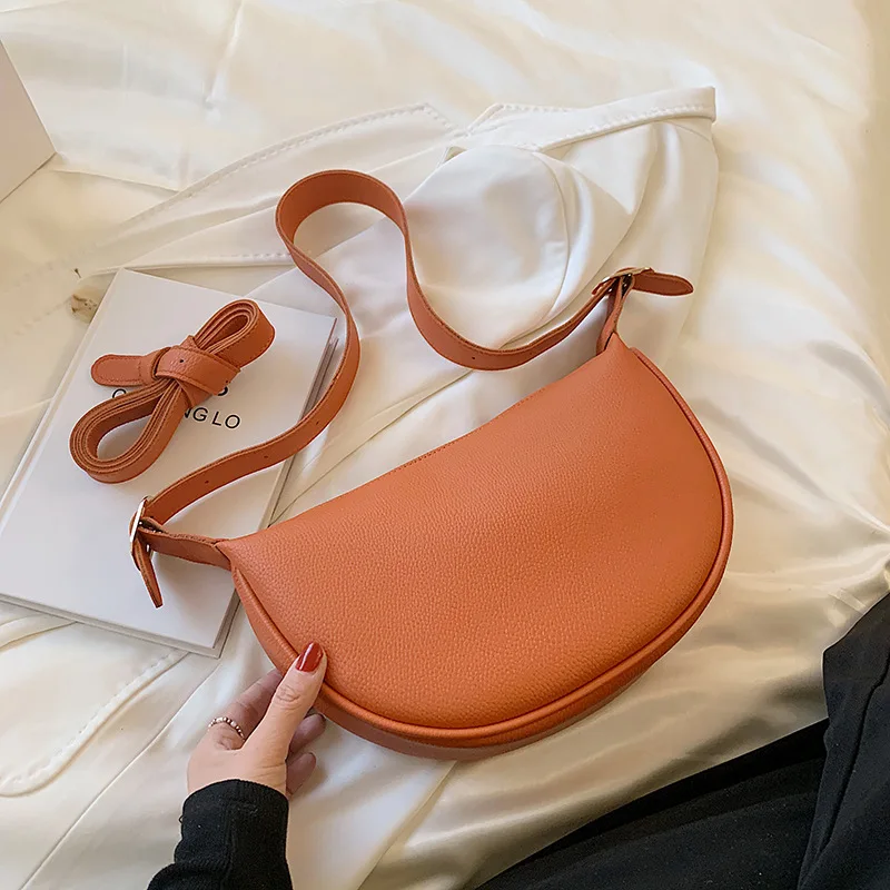 Half Moon Armpit Bag Women's Bag 2021 Summer New Fashion Cross Bag Simple Single Shoulder Dumpling Bag
