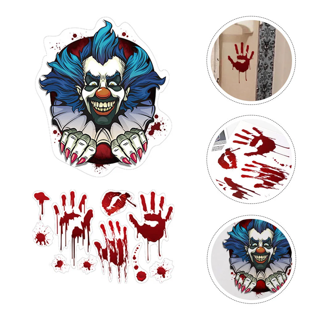 

Toiletstickerdecal Handprint Bathroom Hand 3D Decals Dripping Topper Horror Lid Blood Stickers Wall Horrible