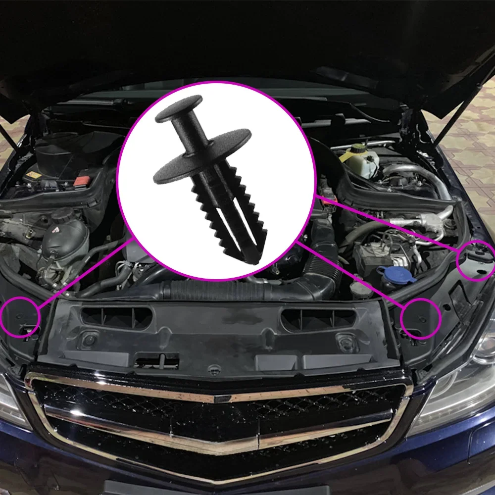 

10 новых для Mercedes-Benz E-Class W212 2009 2010 2011-2016, крепеж для крыла, бампера, подкладка колесной арки, зажимы для брызговика, фиксированная заклепка