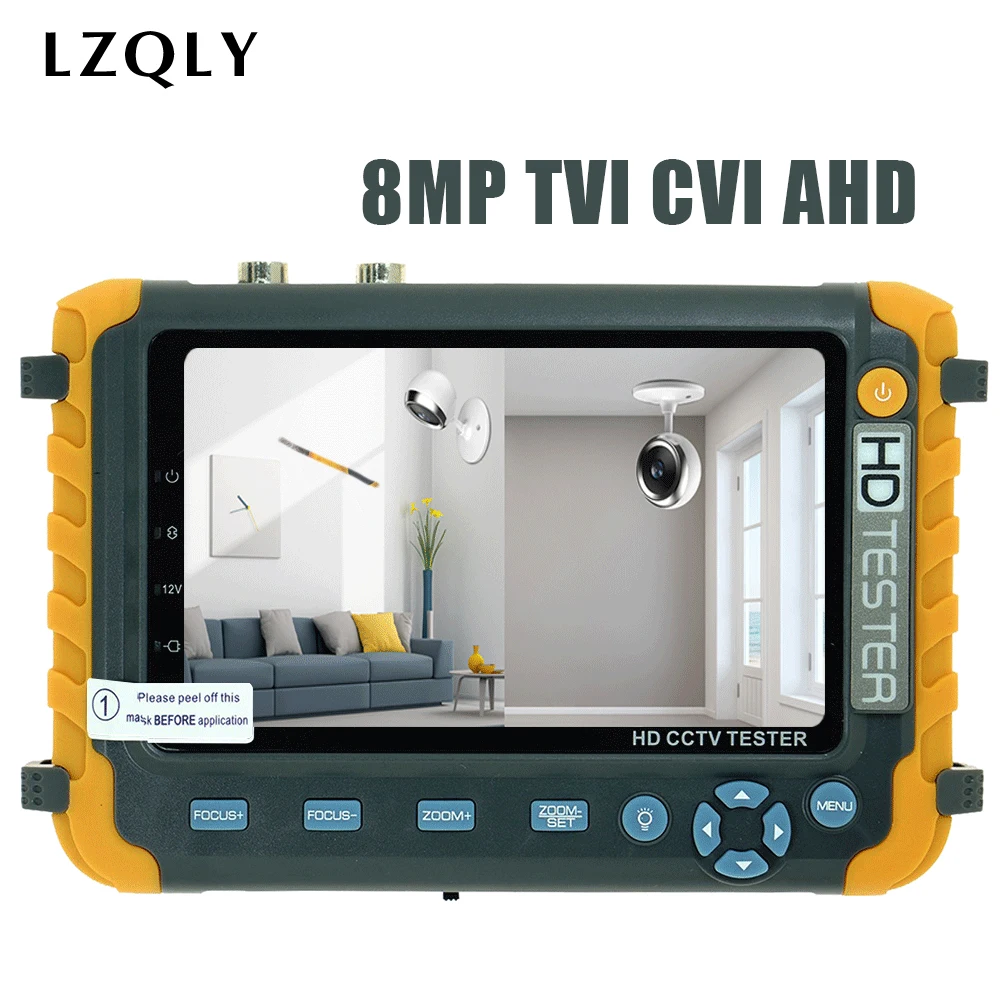 

IV8W CCTV Camera Tester Monitor 8MP ADH CVI TVI CVBS 4 Ins 1 Cameras HD coaxial tester DC12V output power CCTV Tester Test Tool