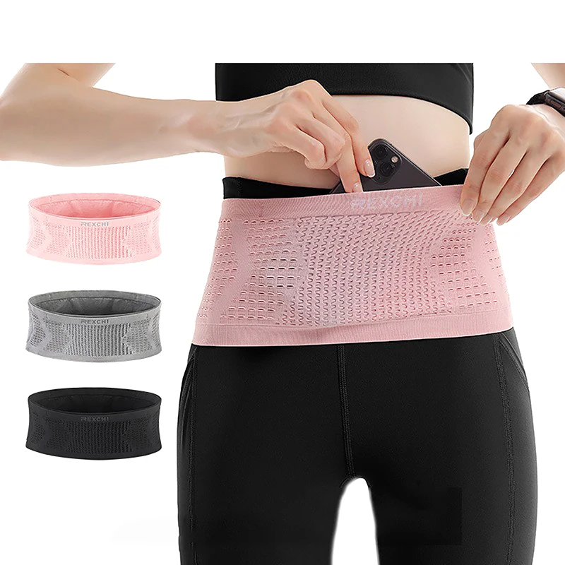 

Уличная спортивная поясная сумка для мужчин и женщин, трикотажная дышащая Нескользящая невидимая сумка для альпинизма, бега, фитнеса