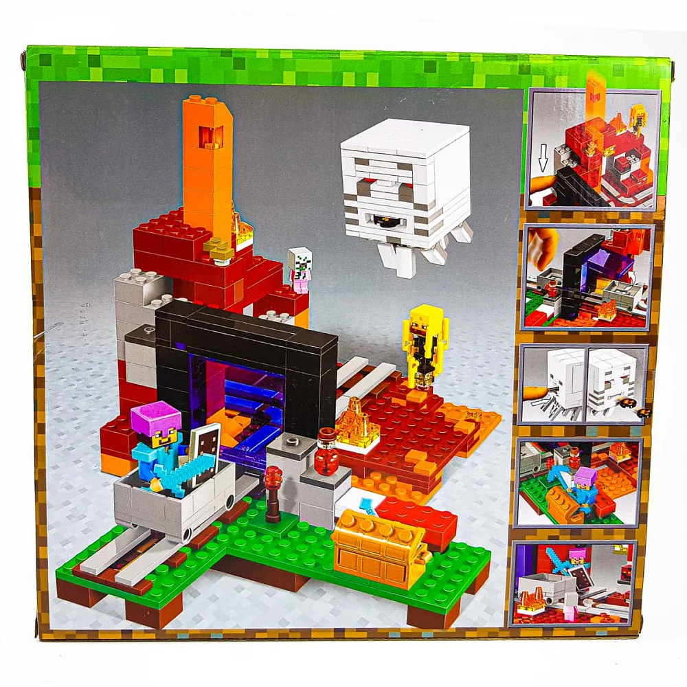 Конструктор Minecraft Майнкрафт Портал в Подземелье MyWorld BlocksWorld 10812 (477 деталей) Lego Лего