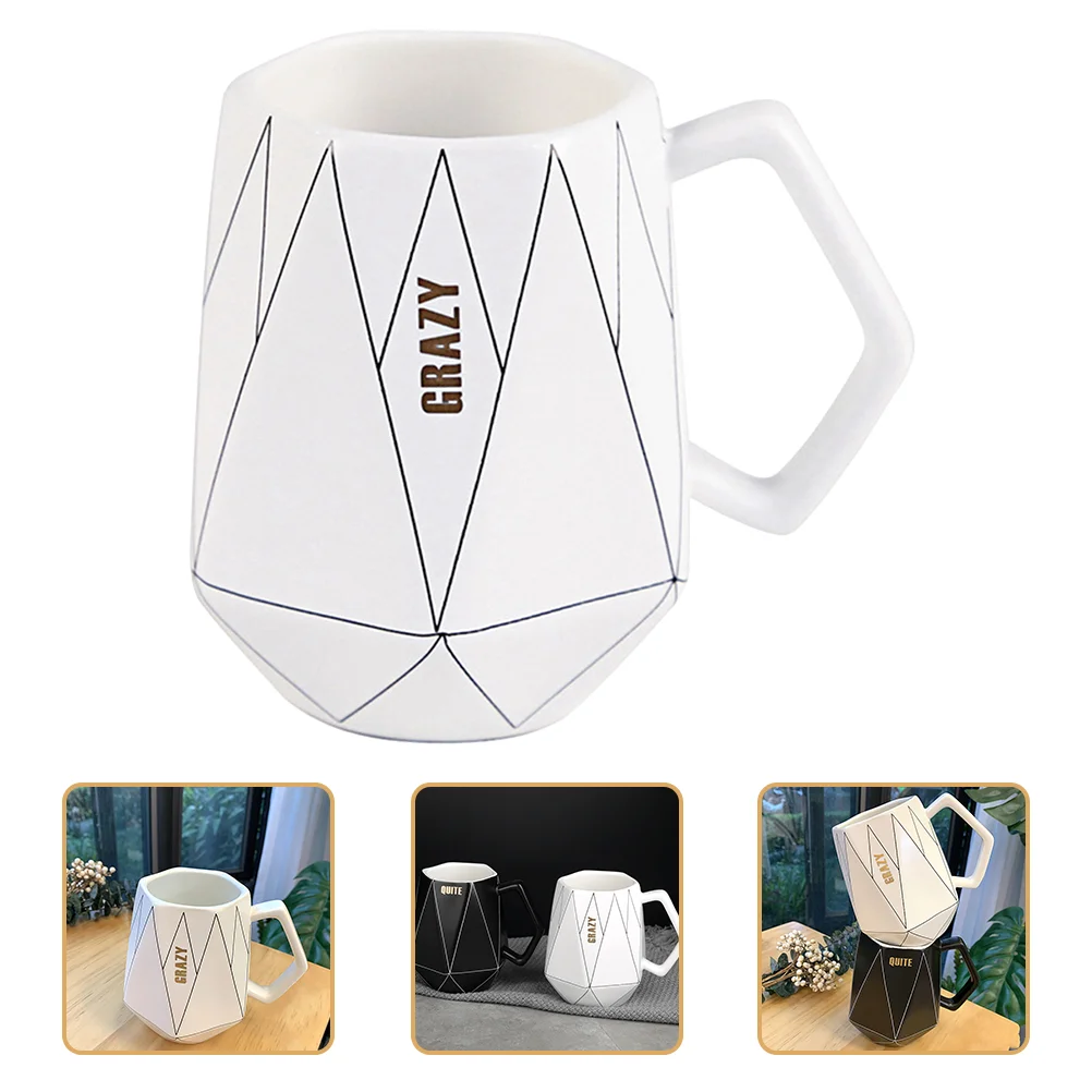 

Geometric Style Coffee Mug Ceramic Coffee Mugs Unique Simple Teacup Mug