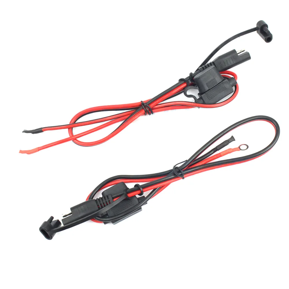 

2 Pcs Battery Motorcycle Harness Charger Ring 12V Adapter Terminal Connector Cable