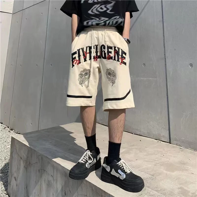 Шорты женские винтажные с вышивкой букв уличная одежда в американском стиле
