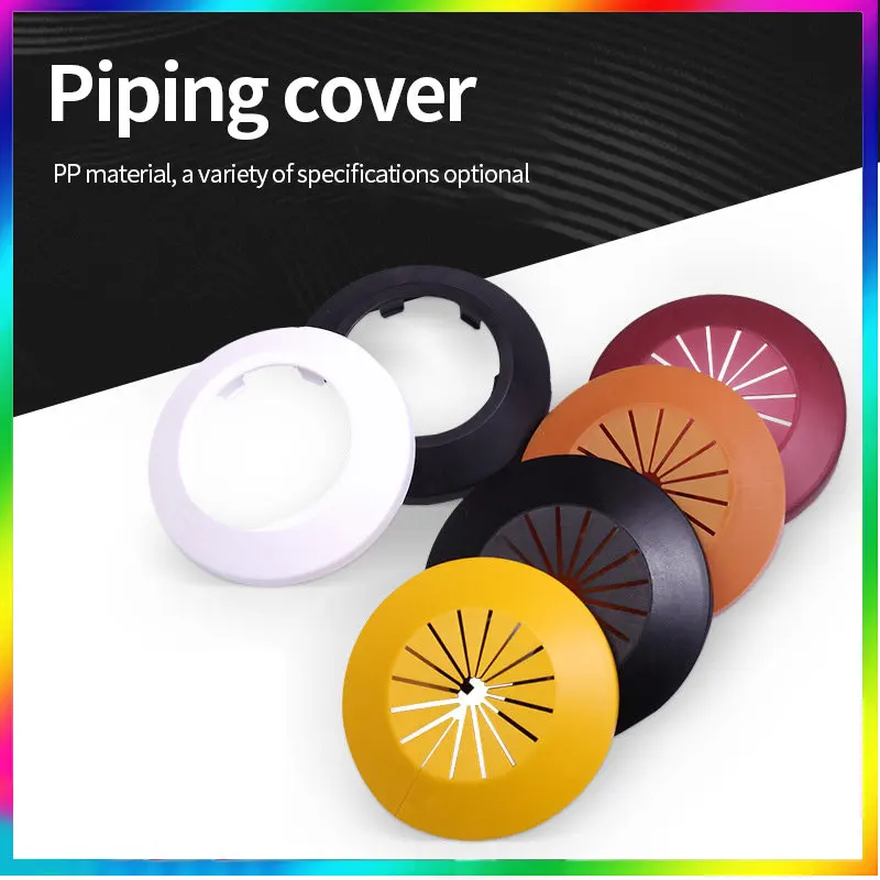 

5PCS Plastic Wall Hole Duct Cover Shower Faucet Angle Valve Pipe Plug Decoration Cover Snap-on Plate Kitchen Faucet Accessories