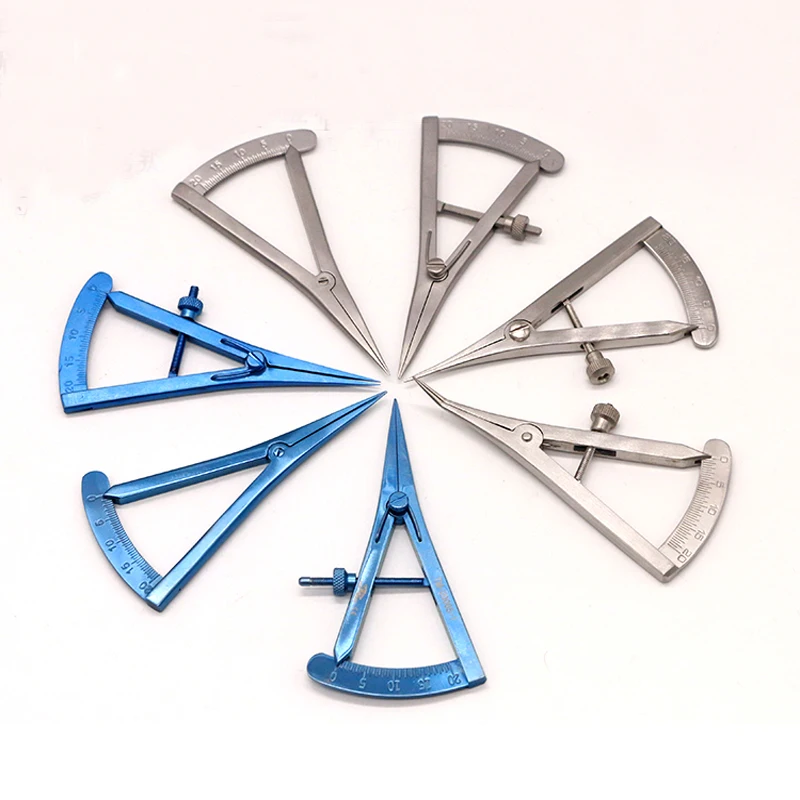 

Stainless Steel/ Titanium Alloy Screw adjustment styles Caliper 20mm Straight Ophthalmic Eye Instrument Tool Eyelid Caliper