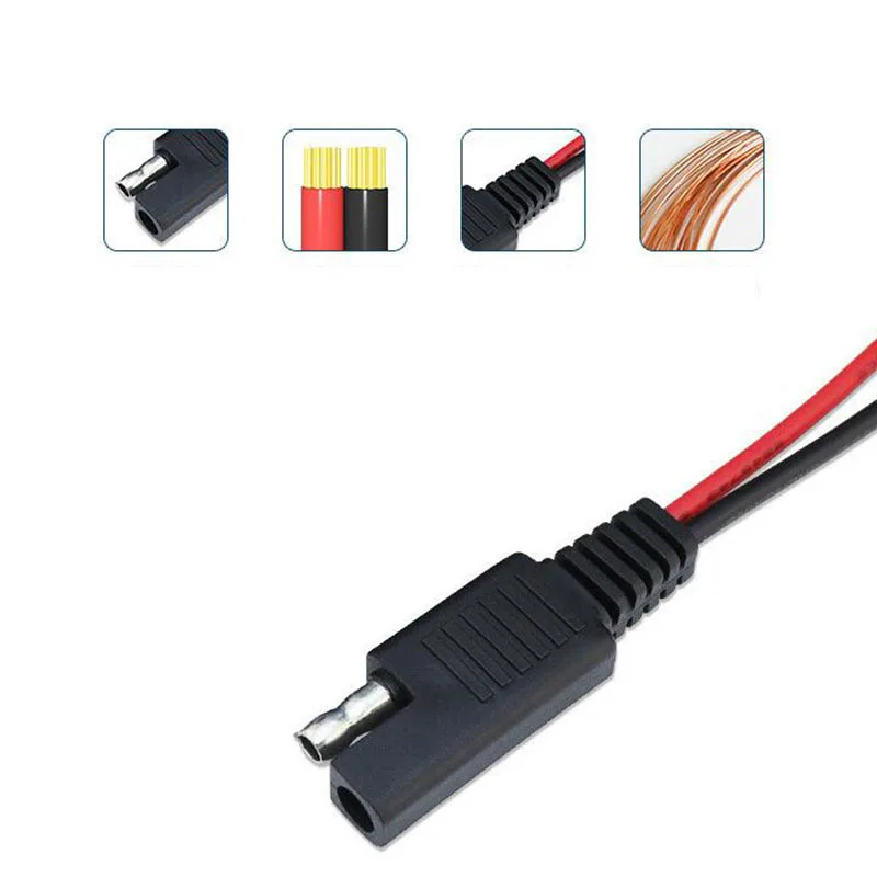 18AWG 10 см SAE Штекерный удлинитель кабеля питания провод для самостоятельной сборки