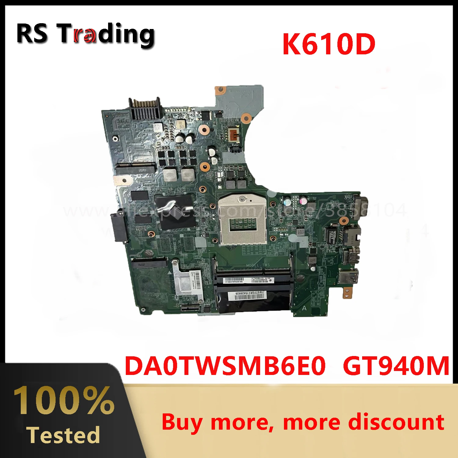 

Материнская плата для ноутбука Optoma Hou K610C K610D A40I A40L 31TWSMB01H0 DA0TWSMB6E0 DDR3L с GT940M 2 Гб GPU