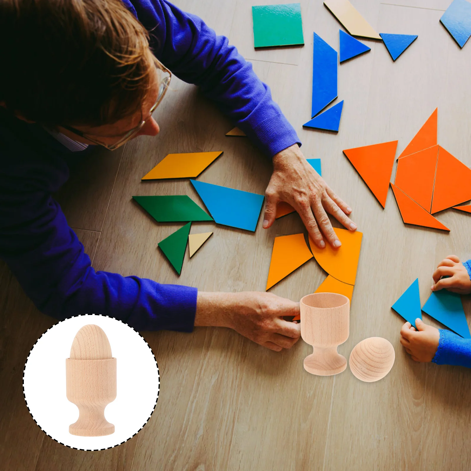 

Egg Cups Balls Preschool Training Toy Wooden Sensory Montessori Toys Hand-Eye Coordination Baby Early Education