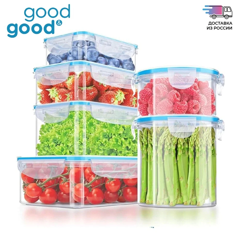 Ланч бокс/Контейнер для еды Good&ampGood набор 6шт 0.33 л | 0.35 0.5 0.78 0.8 1.1