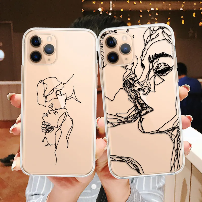 

JOME Soft Silicon Funny Phone Case For iPhone 13 11 Pro Max 12 mini SE2020 6 7 8 Plus XR XS Max Luxury Clear Back Cover