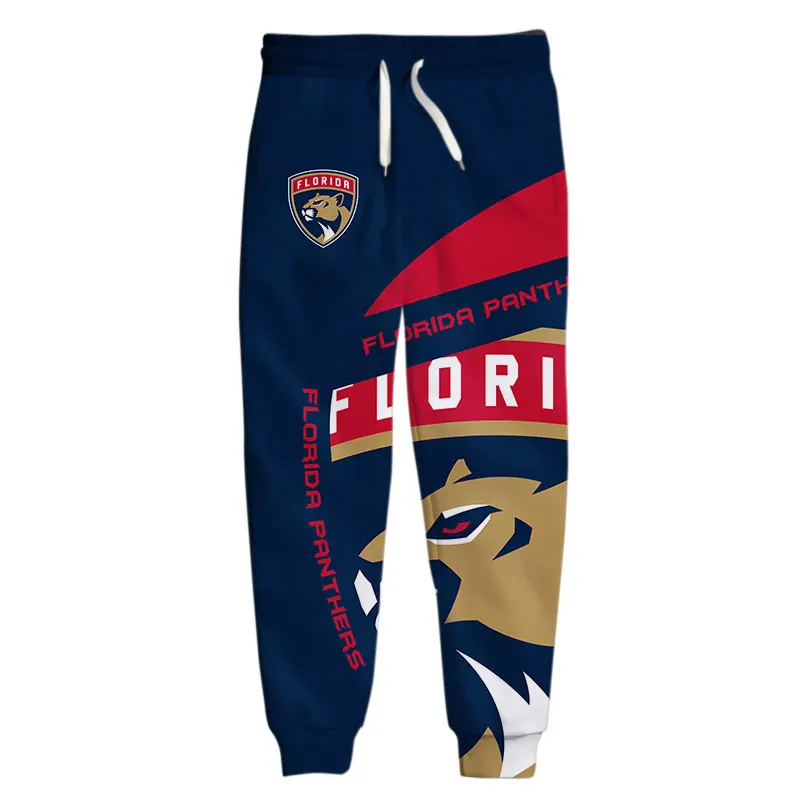 

Florida men's casual pants roaring brown lion Print Panthers Sweatpants