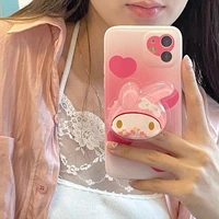 2022 bandai my melody stand phone case for iphone 11 12 13 pro max x xs xr 7 8 plus shockproof cover