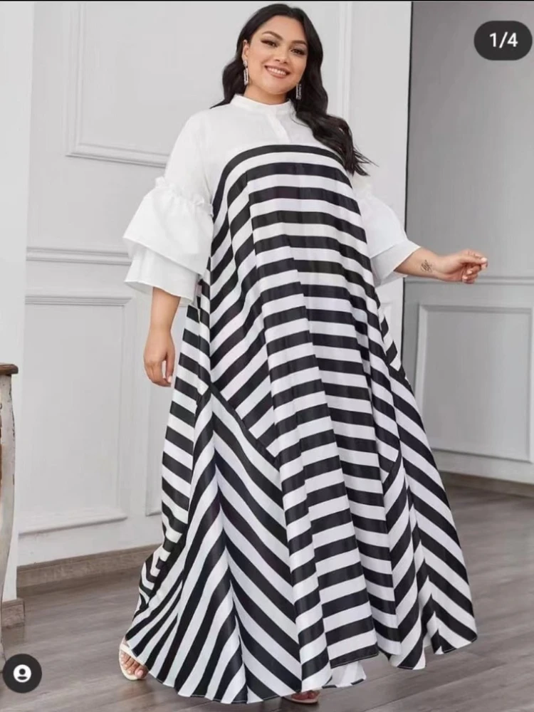 

Осенне-весеннее Африканское женское длинное платье из полиэстера с круглым вырезом женские платья макси в африканском стиле