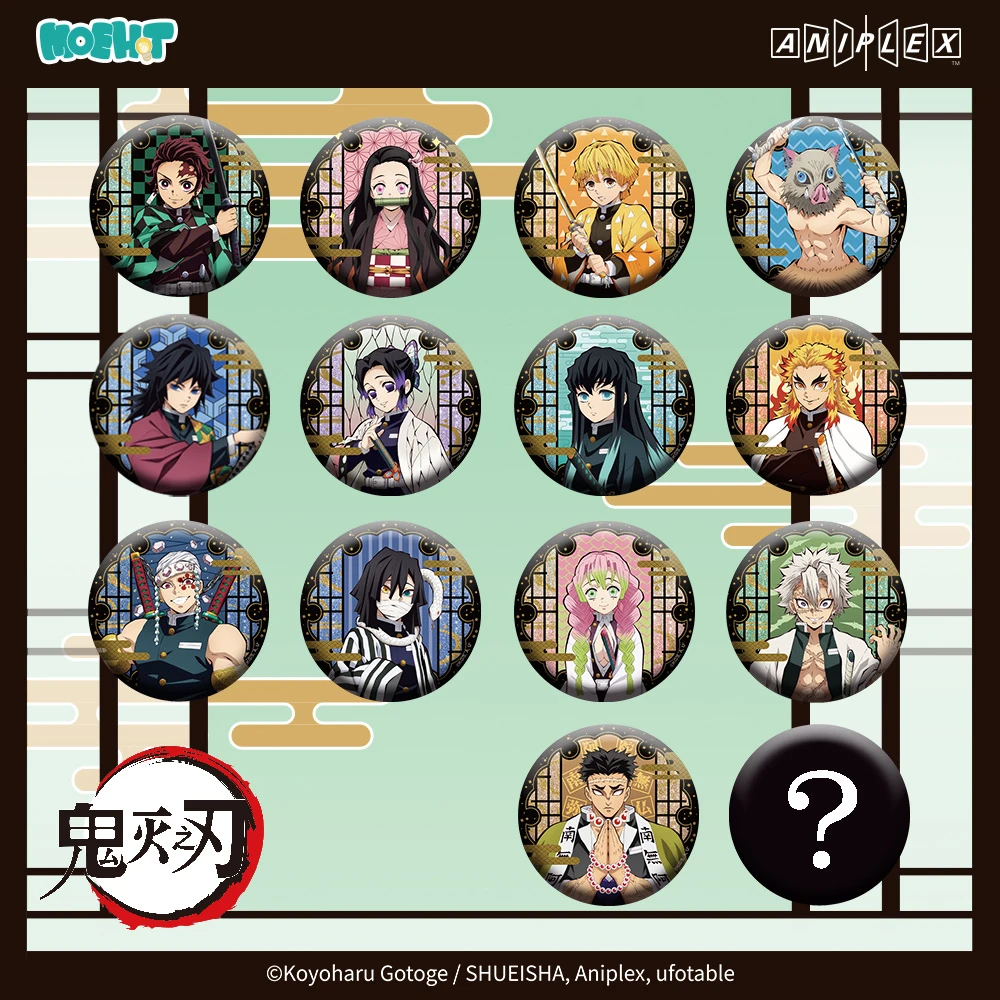 

Anime Genuine Original Painting Badge Button Demon Slayer: Kimetsu no Yaiba Tanjirou Zenitsu Nezuko Tokitou Kochou Gift Doll Toy