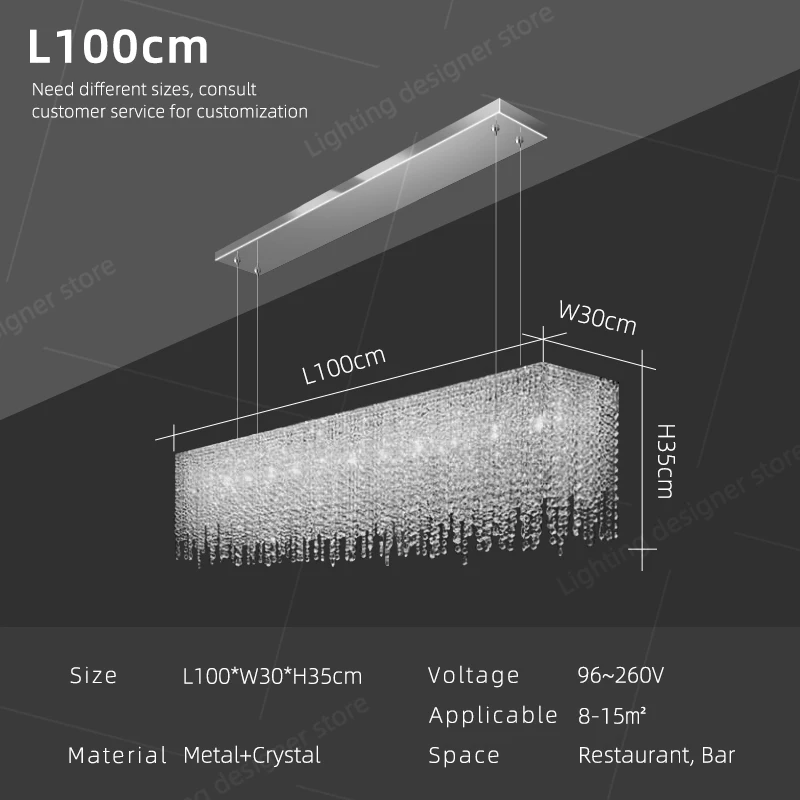 

Подвесной светильник Yingxuan хрустальный 90-260В