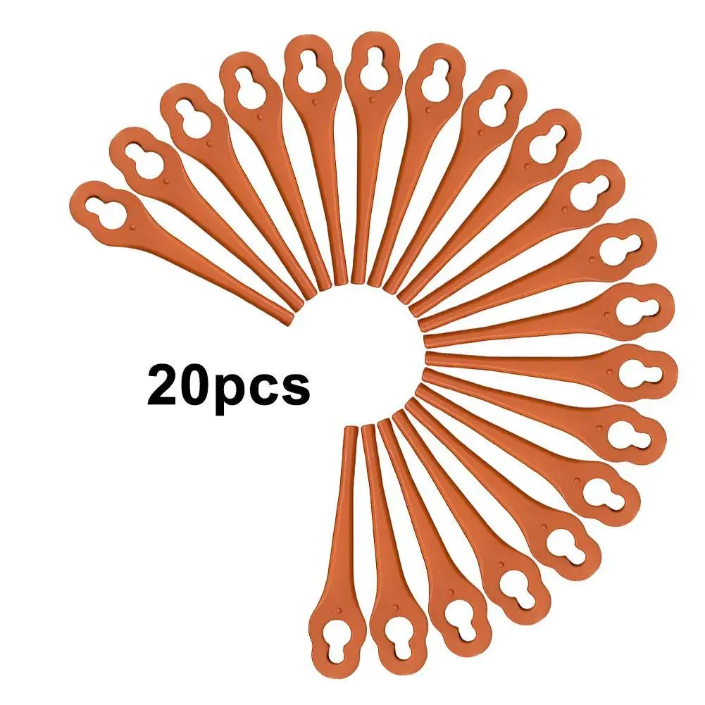 20 Pcs Grass Trimmer Blades Plastic  L85mm GR182 For FRTA 20 A1 VonHaus 20v Lawn Mowers Garden Tools Accessories