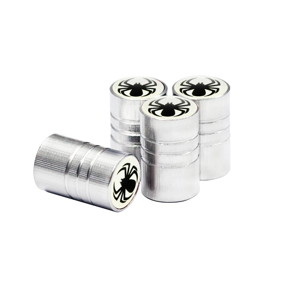 

Автомобильные аксессуары для Volkswagen BMW Benz, колпачки для штока воздушного клапана автомобиля, 4 шт., воздушная крышка с флагом паука, пыленепроницаемая крышка колеса автомобиля