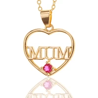 womens premium jewelry summer heart mom pendant high quality classic charm necklace mothers day party gifts
