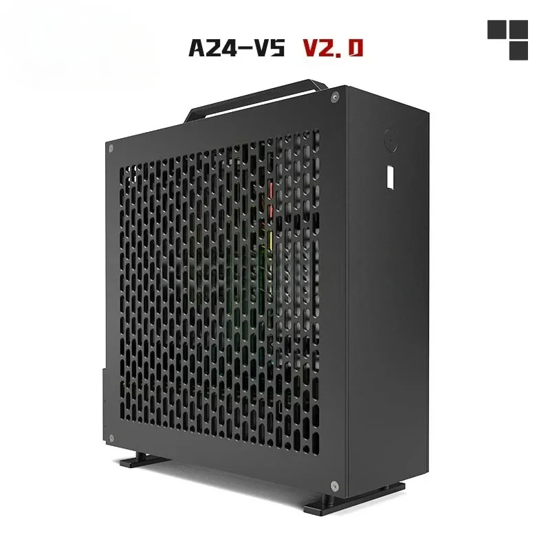 Lzmod 5 литров A24-V5 2 0 два слота один дисплей 1U блок питания Itx корпус с двойной фаской