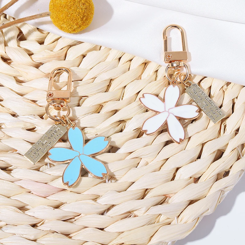 Брелок цветок под заказ розовый синий белый брелок для женщин и мужчин одежда