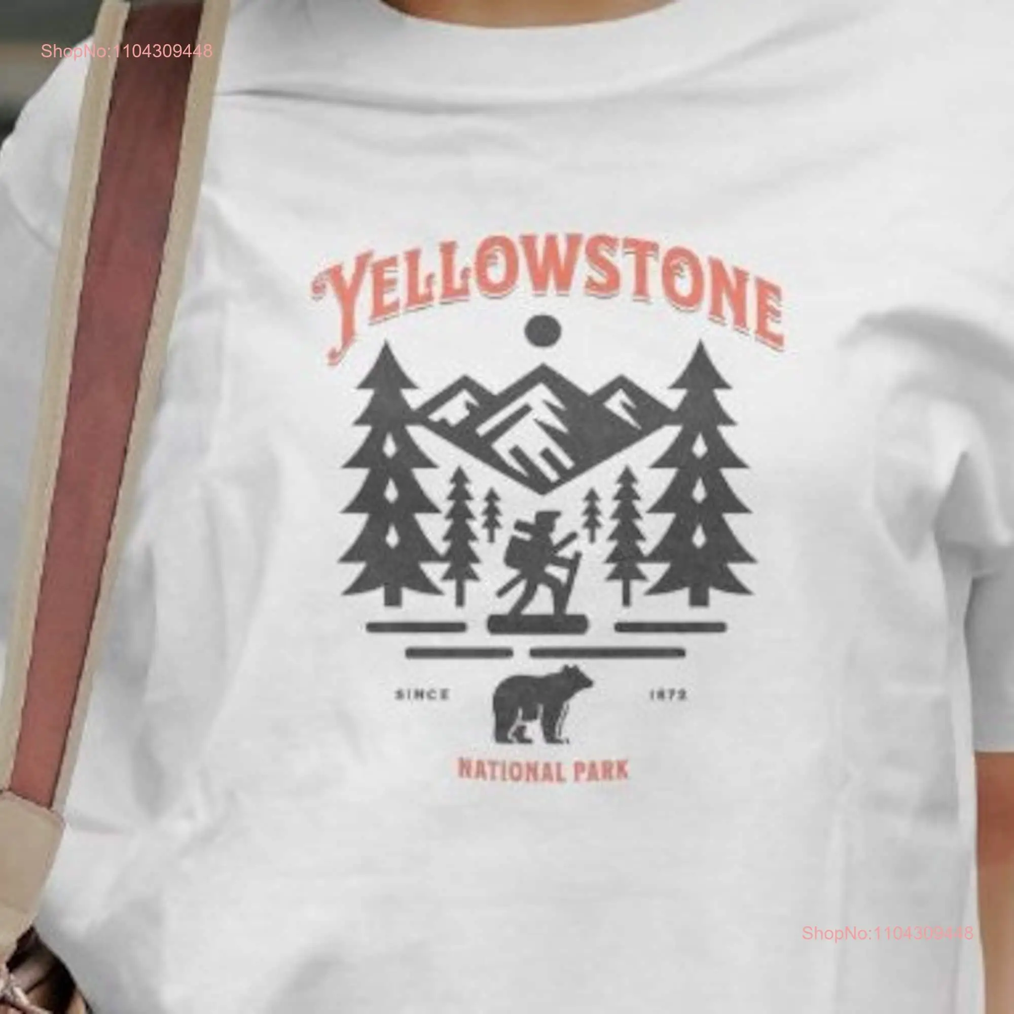 Футболка Yellowstone National Park Wild Mountain Parks открытый кемпинг скалолазание