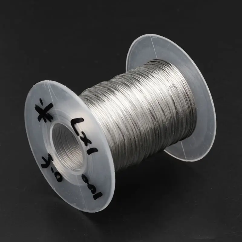 

100m 0.3mm 0.4mm 0.5mm 0.6mm 0.8mm 304 Stainless Steel Wire Rope Soft Fishing Lifting Cable 1×7 Clothesline