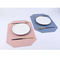 eu ins hot bowl mat cup mat leather pu placemat heat insulation waterproof and oil proof hotel household placemat