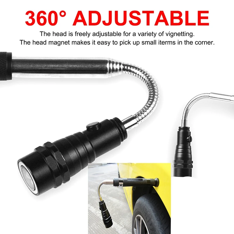 5 шт. черный магнитный инструмент для захвата телескопические палочки поворотное