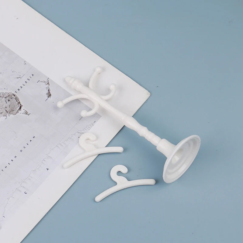 

1:12 Dollhouse Miniature Clothes Shelf Coat Hanger Model Furniture Toys