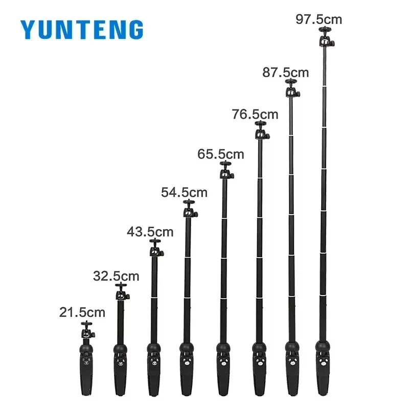 Фото YUNTENG YT-9928 Селфи-палка-штатив, выдвижной портативный штатив, держатель для мобильного телефона с Bluetooth-пультом для смартфона №5