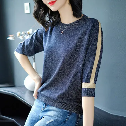 

2021 Fashion Rhinest Women Casual Sweaters Sexy Shoulder Long Sleeve Knitted GRAY22