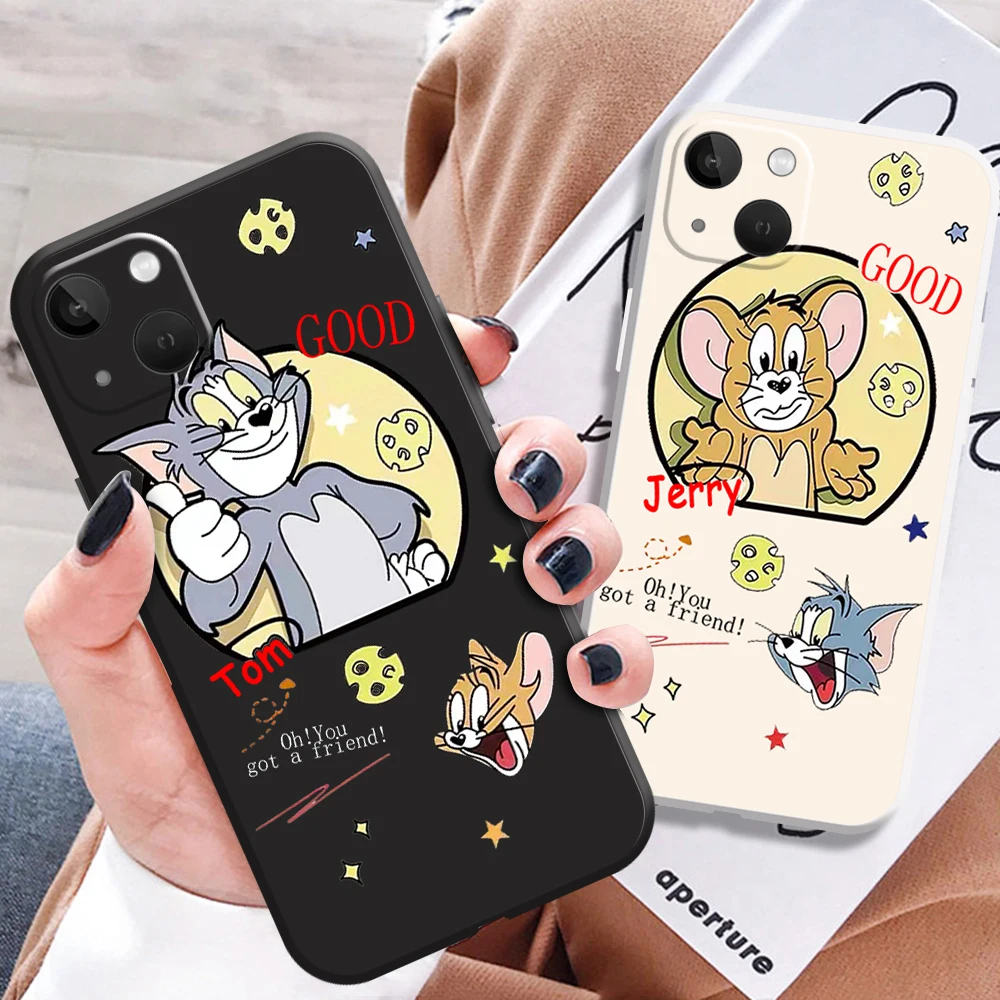 

Cat And Mouse Phone Case For iPhone 12 13 11 Pro 6 7 8 12 Mini XR X XS 12 Pro MAX SE 2020 13 Pro Cartoon Soft Funda Cartoon TPU