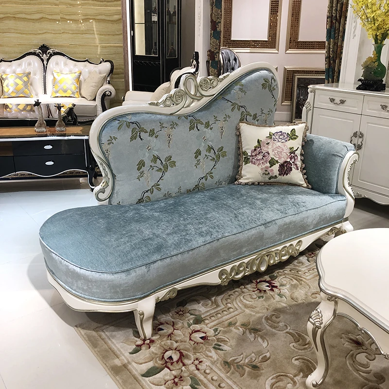 

European style imperial concubine chair bedroom BEAUTY COUCH living room solid wood fabric imperial concubine reclining chair so
