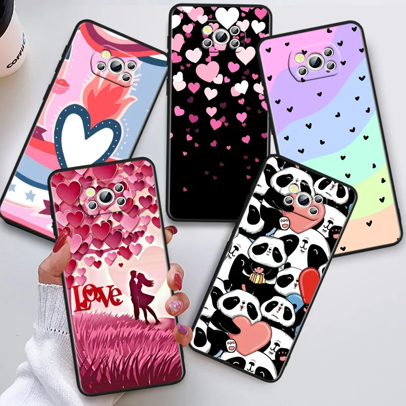 

Cute loving beautiful Phon Case For Xiaomi POCO C50 C40 C31 C3 M5S X4 M4 M3 F4 F3 GT F2 F1 X3 NFC X2 Pro Black Cover