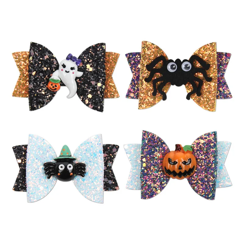 

20pcs/Set Halloween Girl Hair Clips Ghost Skull Pumpkin Hairpin Festival Party Funny Baby Hair Accessories Children Hairclip