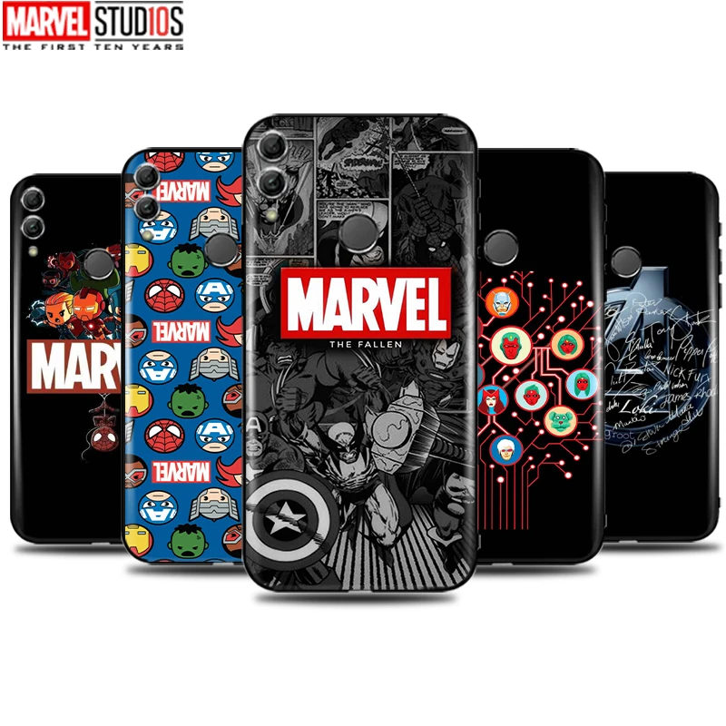 

Marvel Avengers Logo Phone Case For Huawei Honor 10 10X Lite 10i Carcasa Ultra-Thin Soft TPU Black Coque