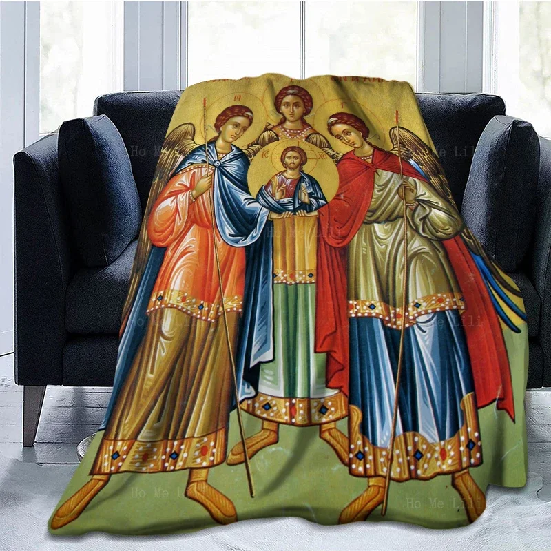 Фланелевое Одеяло для всех сезонов с мучениками СС космой и дамианским арчанелем