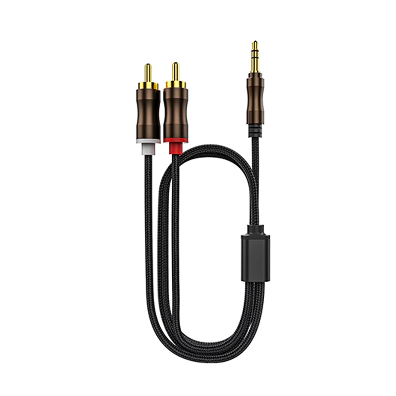 Аудиокабель RCA до 3,5 мм Jack Aux Hi-Fi стерео кабель-разветвитель 3,5 мм к 2RCA для домашнего кинотеатра ТВ ПК усилители DVD провод динамика (art.: 3920d450185aa) - 3920d450185aa