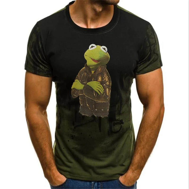

2022 Most Popular Men's Summer T-shirts Classic Funny Frog Printed Tops High Quality Male Outdoor Casual Sports Cool Tee Shirts