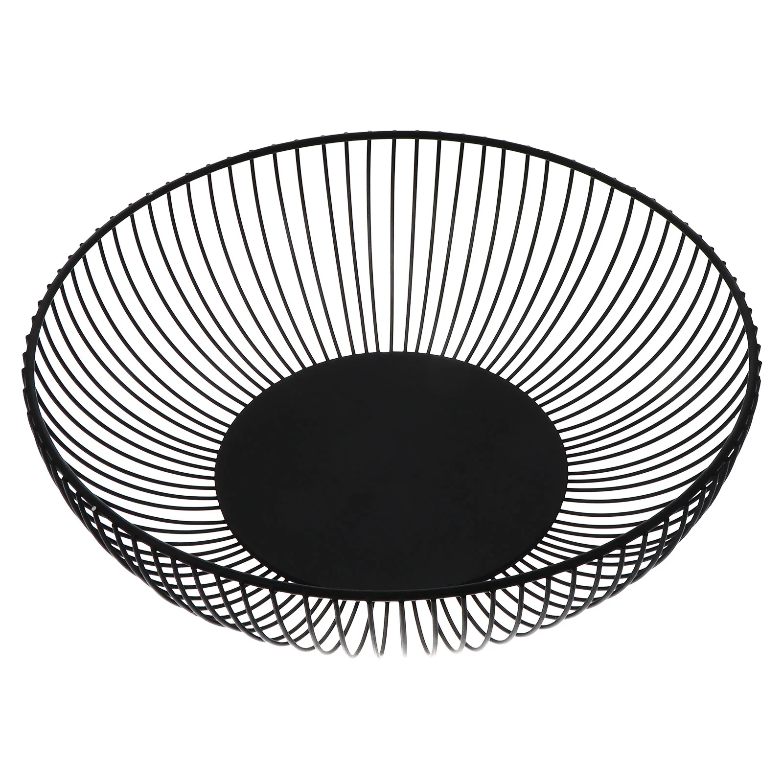 

1pc Decorative Bowl Countertop Basket Wire Fruit Bowl Black Wire Basket