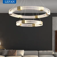 Nordic postmodern simple chandelier lighting for living room  decoration dining room bedroom designer circle pandent lamp